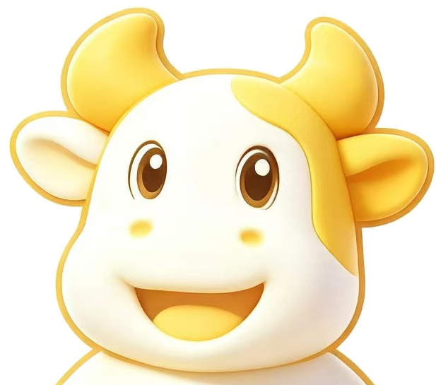 MouCard cow mascot